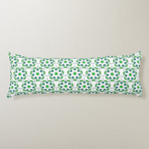 Leaf Pattern, Pattern Of Leaves, Green Leaves Body Cushion