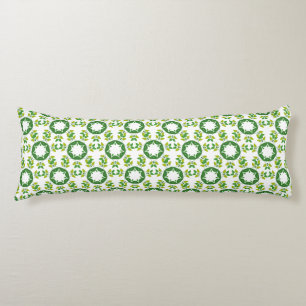 Leaf Pattern, Pattern Of Leaves, Green Leaves Body Cushion