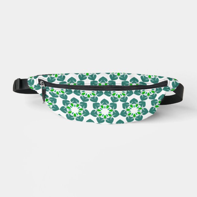 Leaf Pattern, Pattern Of Leaves, Green Leaves Bum Bags (Front)