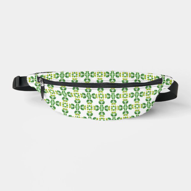 Leaf Pattern, Pattern Of Leaves, Green Leaves Bum Bags (Front)