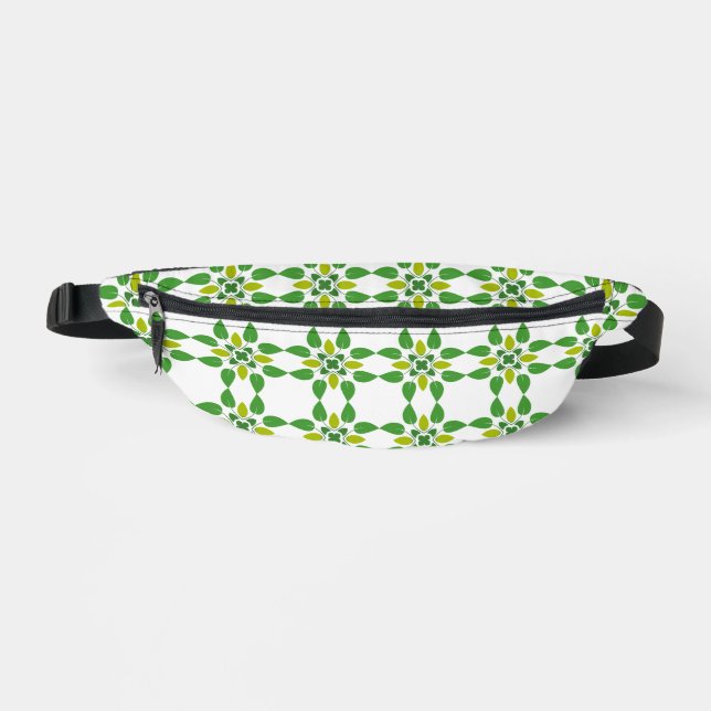 Leaf Pattern, Pattern Of Leaves, Green Leaves Bum Bags (Front)