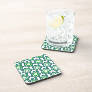 Leaf Pattern, Pattern Of Leaves, Green Leaves Coaster