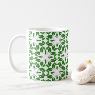 Leaf Pattern, Pattern Of Leaves, Green Leaves Coffee Mug