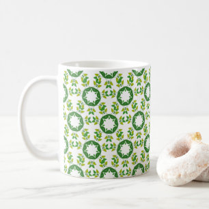 Leaf Pattern, Pattern Of Leaves, Green Leaves Coffee Mug