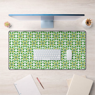 Leaf Pattern, Pattern Of Leaves, Green Leaves Desk Mat
