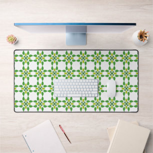 Leaf Pattern, Pattern Of Leaves, Green Leaves Desk Mat