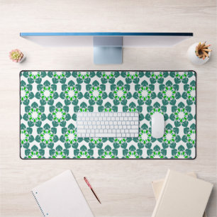 Leaf Pattern, Pattern Of Leaves, Green Leaves Desk Mat