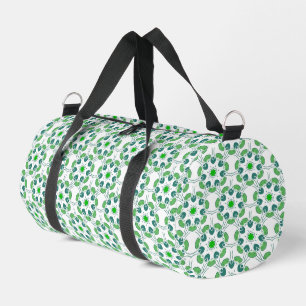 Leaf Pattern, Pattern Of Leaves, Green Leaves Duffle Bag