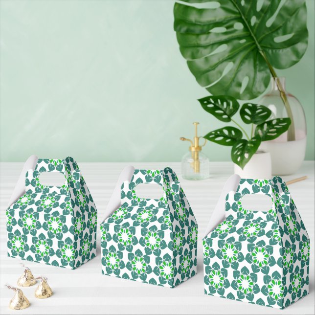 Leaf Pattern, Pattern Of Leaves, Green Leaves Favour Box (Multiple)