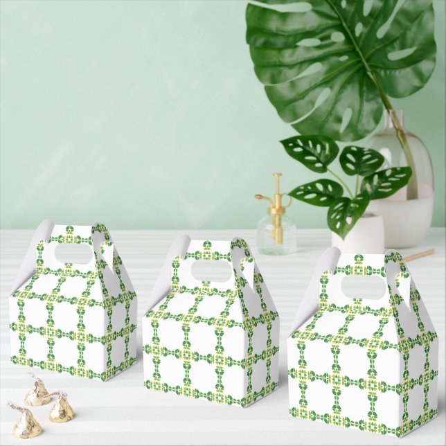 Leaf Pattern, Pattern Of Leaves, Green Leaves Favour Box (Multiple)