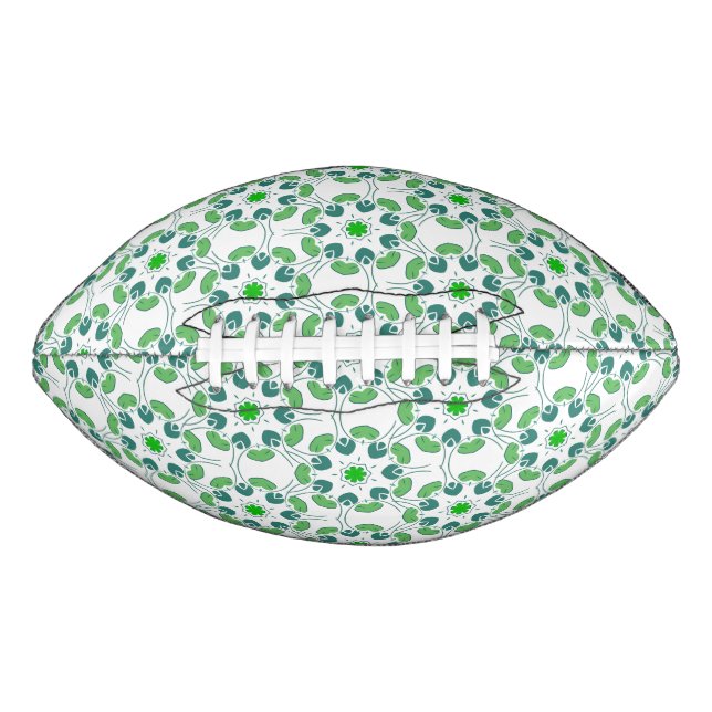 Leaf Pattern, Pattern Of Leaves, Green Leaves Football (Front)