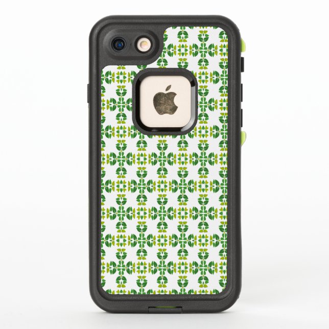 Leaf Pattern, Pattern Of Leaves, Green Leaves LifeProof iPhone Case (Back)
