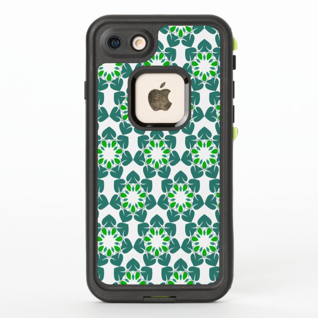 Leaf Pattern, Pattern Of Leaves, Green Leaves LifeProof iPhone Case (Back)