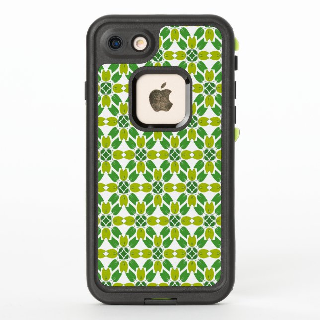 Leaf Pattern, Pattern Of Leaves, Green Leaves LifeProof iPhone Case (Back)