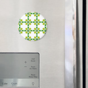 Leaf Pattern, Pattern Of Leaves, Green Leaves Magnet