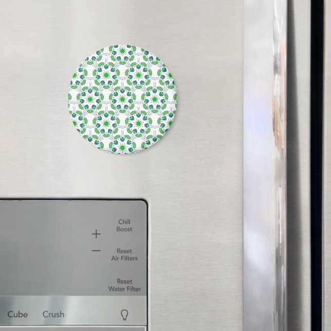 Leaf Pattern, Pattern Of Leaves, Green Leaves Magnet (In Situ (Fridge))