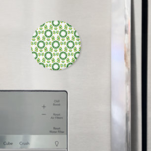 Leaf Pattern, Pattern Of Leaves, Green Leaves Magnet