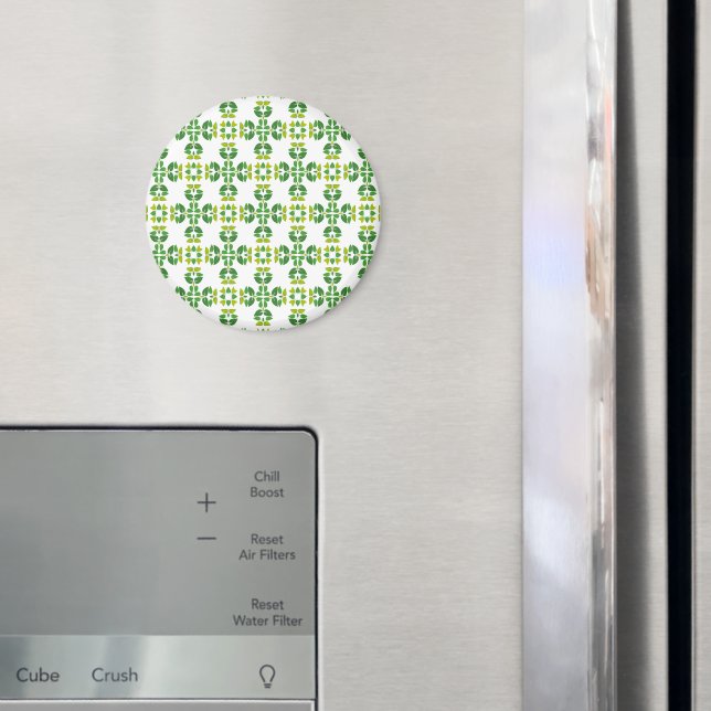 Leaf Pattern, Pattern Of Leaves, Green Leaves Magnet (In Situ (Fridge))