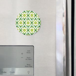 Leaf Pattern, Pattern Of Leaves, Green Leaves Magnet