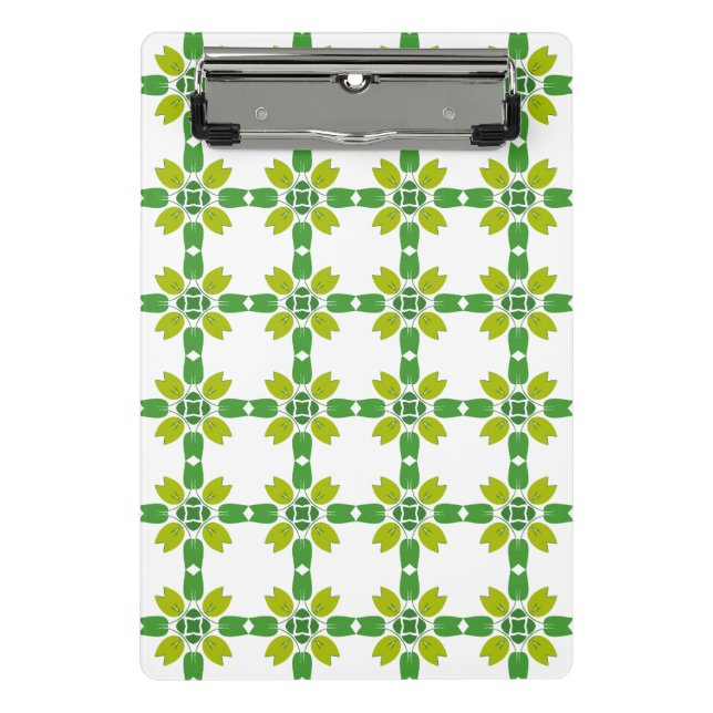 Leaf Pattern, Pattern Of Leaves, Green Leaves Mini Clipboard (Front)