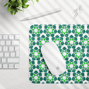 Leaf Pattern, Pattern Of Leaves, Green Leaves Mouse Pad