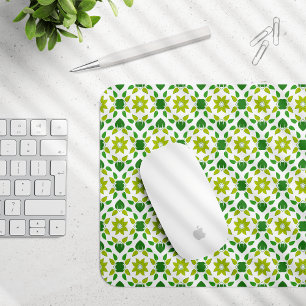 Leaf Pattern, Pattern Of Leaves, Green Leaves Mouse Pad
