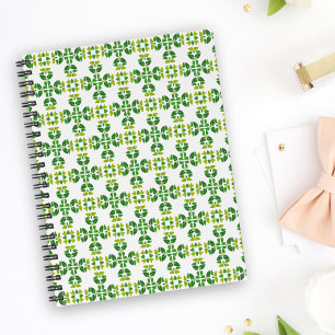 Leaf Pattern, Pattern Of Leaves, Green Leaves Notebook