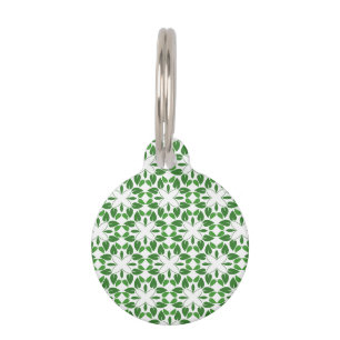 Leaf Pattern, Pattern Of Leaves, Green Leaves Pet Tag