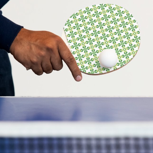 Leaf Pattern, Pattern Of Leaves, Green Leaves Ping Pong Paddle (Insitu)