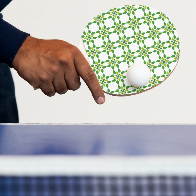 Leaf Pattern, Pattern Of Leaves, Green Leaves Ping Pong Paddle (Insitu)