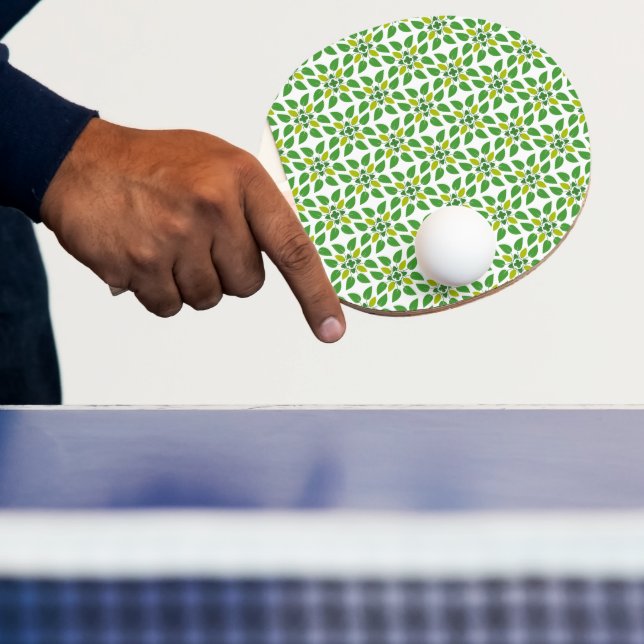 Leaf Pattern, Pattern Of Leaves, Green Leaves Ping Pong Paddle (Insitu)