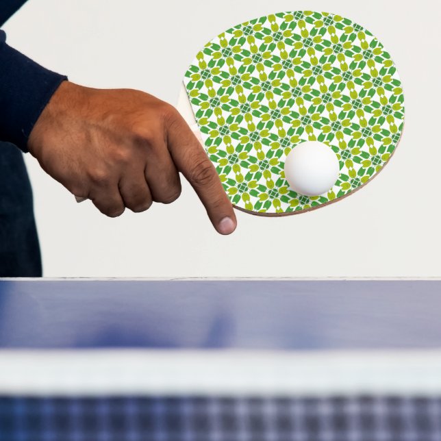 Leaf Pattern, Pattern Of Leaves, Green Leaves Ping Pong Paddle (Insitu)