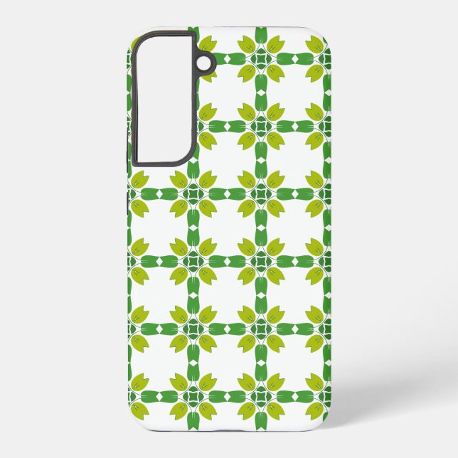 Leaf Pattern, Pattern Of Leaves, Green Leaves Samsung Galaxy S22+ Case (Back)