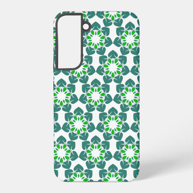 Leaf Pattern, Pattern Of Leaves, Green Leaves Samsung Galaxy S22+ Case (Back)