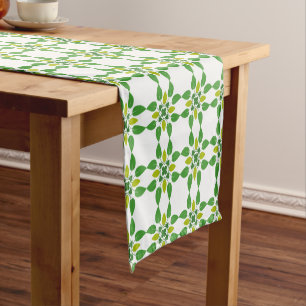 Leaf Pattern, Pattern Of Leaves, Green Leaves Short Table Runner