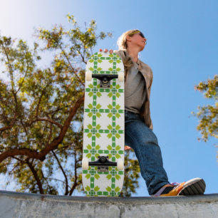 Leaf Pattern, Pattern Of Leaves, Green Leaves Skateboard