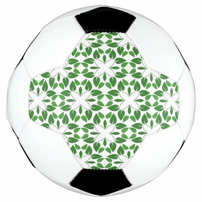 Leaf Pattern, Pattern Of Leaves, Green Leaves Soccer Ball (Front)
