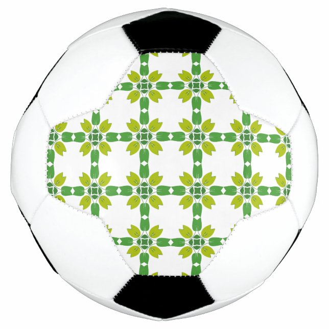 Leaf Pattern, Pattern Of Leaves, Green Leaves Soccer Ball (Front)