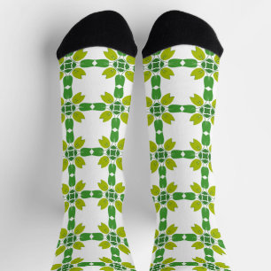 Leaf Pattern, Pattern Of Leaves, Green Leaves Socks