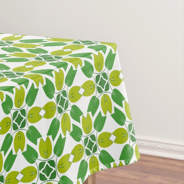 Leaf Pattern, Pattern Of Leaves, Green Leaves Tablecloth (In Situ)
