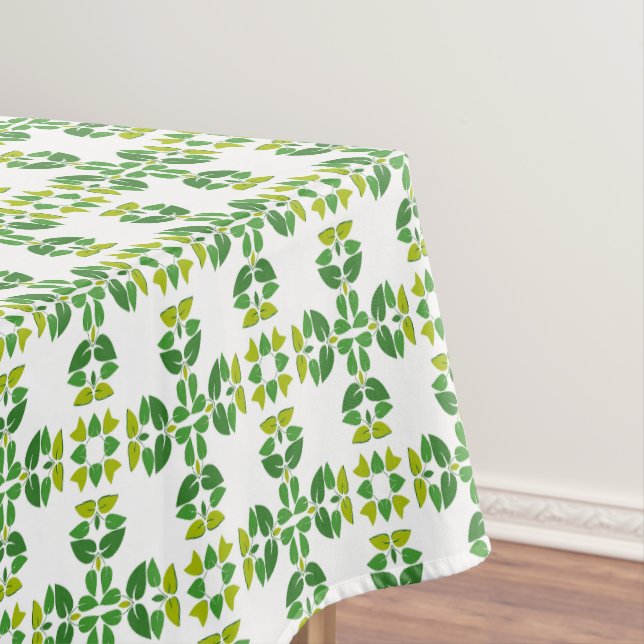 Leaf Pattern, Pattern Of Leaves, Green Leaves Tablecloth (In Situ)