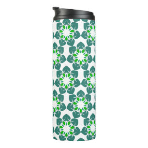 Leaf Pattern, Pattern Of Leaves, Green Leaves Thermal Tumbler