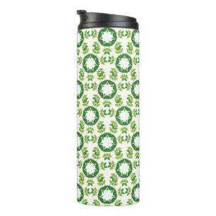 Leaf Pattern, Pattern Of Leaves, Green Leaves Thermal Tumbler
