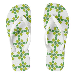 Leaf Pattern, Pattern Of Leaves, Green Leaves Thongs