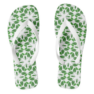 Leaf Pattern, Pattern Of Leaves, Green Leaves Thongs