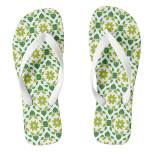 Leaf Pattern, Pattern Of Leaves, Green Leaves Thongs