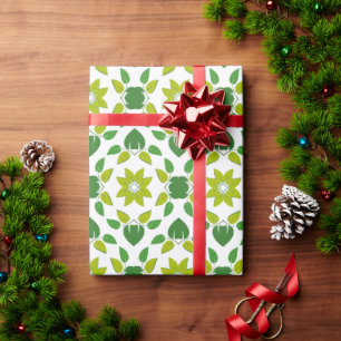 Leaf Pattern, Pattern Of Leaves, Green Leaves Wrapping Paper
