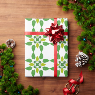 Leaf Pattern, Pattern Of Leaves, Green Leaves Wrapping Paper