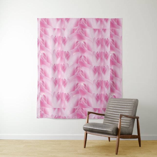 leaf Pattern, pink Tapestry (In Situ)