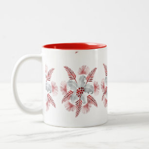 LEAF PATTERN.PNG Two-Tone COFFEE MUG